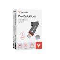 USB Dual QuickStick Verbatim 3.2 Gen1 32043 1TB, USB-C/USB-A