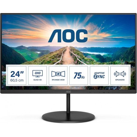 AOC Q24V4EA 23,8", QHD, HDMI, DP, 100Hz, zuvč.