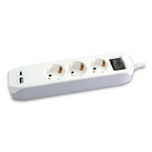 Prenosiva utičnica,3ut., USB A+C, punjač 16A, 1.4m