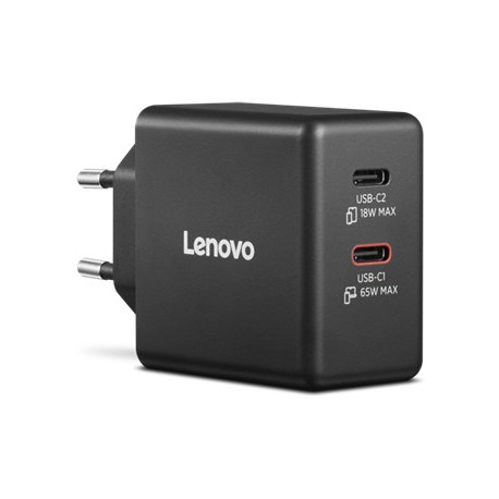 LENOVO Dual USB-C 65W GaN Charger Black