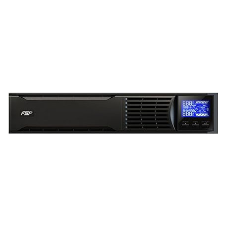 Fortron Source UPS Champ Rack - IEC 1000VA/900W, On-line double conversion, USB, RS-232, IEC C13x6, 2×9Ah, LCD