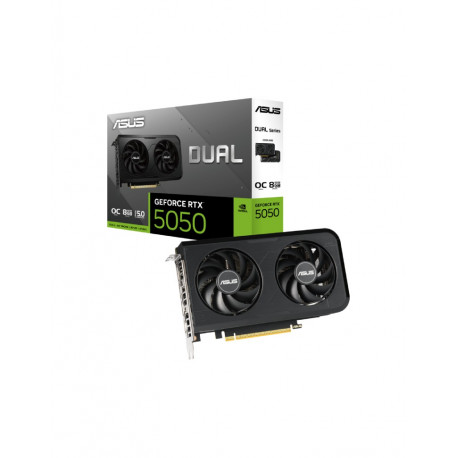 Asus Dual GeForce RTX 5050 8GB GDDR6 OC Edition, 8GB GDDR6/128-bit, PCIe 5.0x16, HDMI/3×DP