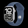 Watch Apple Watch Series 10 GPS 42mm Silver Aluminium Case with Sport Band S/M - Denim