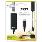 Port adapter USB-C M u RJ45 F