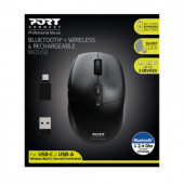 Port miš OFFICE PRO punjivi BLUETOOTH COMBO, crni