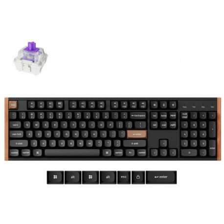 Tipkovnica Keychron K10H-F1 Black Wooden RGB100% Layout/BT/2.4GHz/Nebula Sw/Gateron 2.0 Mag Sw