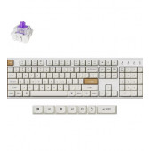 Tipkovnica Keychron K10H-Q1 White Wooden RGB100% Layout/BT/2.4GHz/Nebula Sw/Gateron 2.0 Mag Sw
