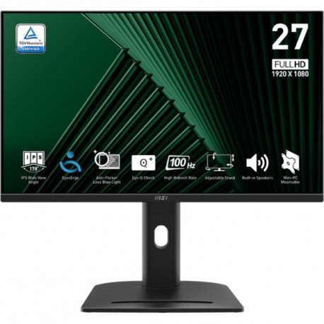 Monitor MSI PRO MP275PG / 27" / FHD / IPS / 100Hz / 1ms (MPRT) / black - adjustable stand