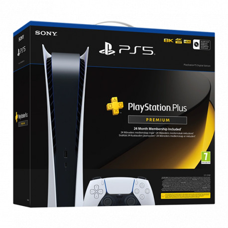 Sony PlayStation 5 Slim Digital Edition 825GB + Playstation Premium 24 Months - White