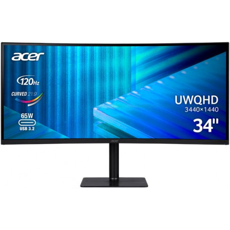 34"/Curved/VA/3440x1440/100Hz/HDMI/DP/USB-C/Audio/HAS/2Y