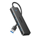 UGREEN 4-portni USB-A HUB 4xUSB-A 3.0, sivi