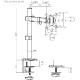 BIT FORCE nagibno-okretni stolni nosač za monitor BRACKET DMM-32-1M