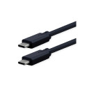 Roline USB-C na USB-C Gen2 kabel (M/M), PD, 20V/5A, crni, 5m, crni