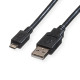Roline USB2.0 kabel TIP A(M) na Micro B(M), 1.8m, crni