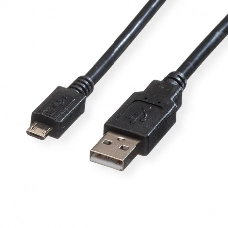Roline USB2.0 kabel TIP A(M) na Micro B(M), 1.8m, crni
