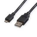 Roline USB2.0 kabel TIP A(M) na Micro B(M), 1.8m, crni