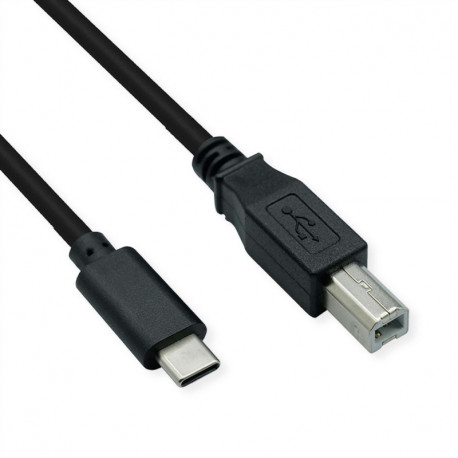 Roline USB2.0 Kabel TIP C, C - B, M/M, 4.5m, crni