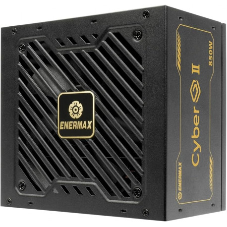 Enermax 850W CyberG II, ATX 3.1, 80+ GOLD, 2×PCIe, 5×SATA, 24-pina, 120mm ventilator