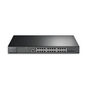 TP-Link Omada JetStream 28-port Gigabit L2+ Smart PoE+ preklopnik (Switch), 24×G-LAN, 4×10G SFP+, RJ45/microUSB console, 19" 