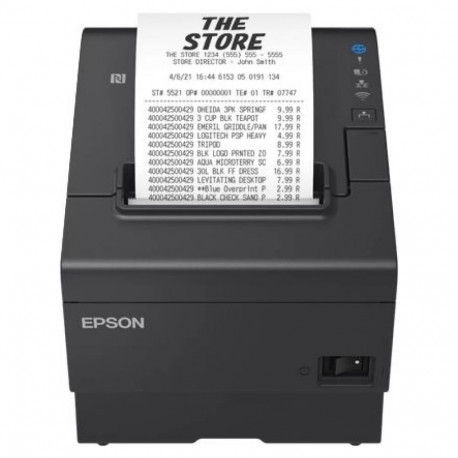 Epson TM-T88VII, USB, USB Host, RS232, Ethernet, ePOS, crni