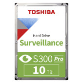 HDD Video Surveillance TOSHIBA S300 PRO 10TB CMR, 3.5'', 512MB, 7200RPM, SATA, 64 cameras, 24/7, TBW