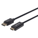 Manhattan kabel DisplayPort to HDMI M/M,1080p,1.8m