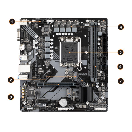 Gigabyte B760M H, DDR4, s1700, mATX