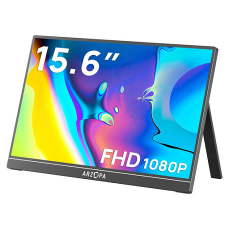Prenosni monitor 15.6'' (40 cm) FullHD IPS 60Hz, mHDMI, USB-C, zvočniki, ARZOPA A1