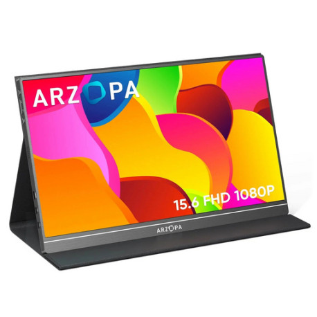 Prenosni monitor 15.6'' (40 cm) FullHD IPS 60Hz, mHDMI, USB-C, zvočniki, ARZOPA S1 TABLE