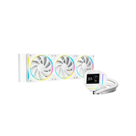 Komplet za tekočinsko hlajenje AIO Liquid Cooler DeepCool LM360 WH, 360mm, LCD, ARGB, bel