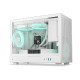 Računalniško ohišje DeepCool CH160 PLUS WH, ITX, Micro-ATX, kaljeno steklo, belo