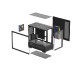 Računalniško ohišje DeepCool CG380 3F, mATX, Midi-Tower, kaljeno steklo, črno