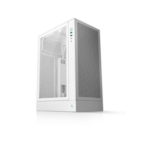 Računalniško ohišje DeepCool CH170 PLUS WH, ITX, Micro-ATX, kaljeno steklo, belo