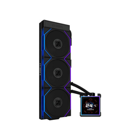 Komplet za tekočinsko hlajenje AIO Liquid Cooler Lian Li HydroShift II LCD-S 360TL, ARGB, črn