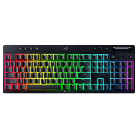 Tipkovnica Razer BlackWidow V4 Low-profile HyperSpeed, Rumena stikala, US SLO g.