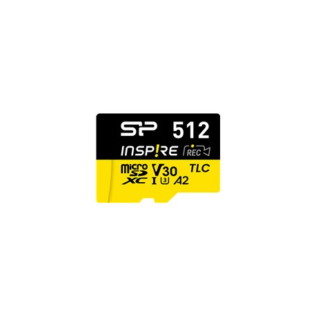 SILICON POWER Memory card microSDXC Inspire 512GB UHS-IU3 A2 V30 4K TLC