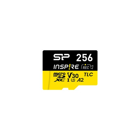 SILICON POWER Memory card microSDXC Inspire 256GB UHS-IU3 A2 V30 4K TLC