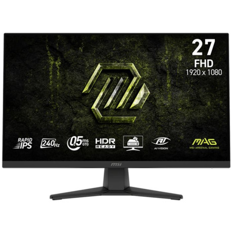 MSI MAG 272F X24, 27", FHD, Rapid IPS, 240Hz, AMD FreeSync Premium, HDR Ready, 2x HDMI 2.0, 1x DP 1.