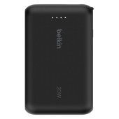 BELKIN 10k PD20w Integrated USB-C Cable Power Bank, Black