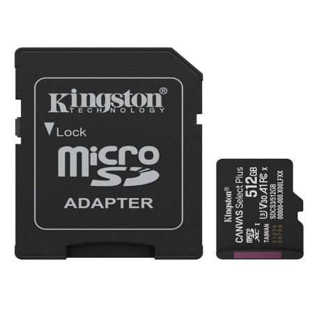 Kingston 512GB micSDHC Canvas Select Plus G3 150R+512GB micSDHC Canvas Select Plus G3 150R A1 V10  +