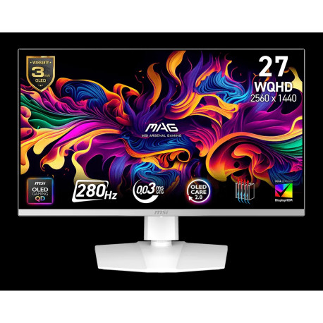 MSI MAG 272QPW QD-OLED X28 Gaming Monitor, 26.5", QD-OLED, 280Hz, QHD (2560x1440), 0.03ms, 1000 Nits