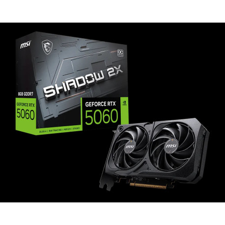 MSI Video Card NVIDIA GeForce RTX 5060 8G SHADOW 2X OC (8GB GDDR7/128bit, 3xDP, 1xHDMI, PCI Express