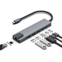 Asonic USB C 6u1, HDMI, LAN, USB3/C, alu. kućište