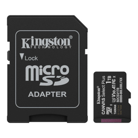 Kingston microSD, Canvas Select Plus, R150, 1TB