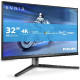 Philips 32" 32M2N6800M/00 4K UHD (3840x2160) IPS Mini LED 16:9, Pivot,1250 nits, 144 Hz, 1000:1, 1 ms, HDMIx2, DP, USB-Ax3, U