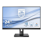 Philips 24" 242B1/00 FHD (1920×1080) IPS 16:9, Pivot, 75Hz, 300 cd/m2, 1000:1, 4ms, VGA, DVI-D, DP, HDMI, USB3.2×4, zvučnici,