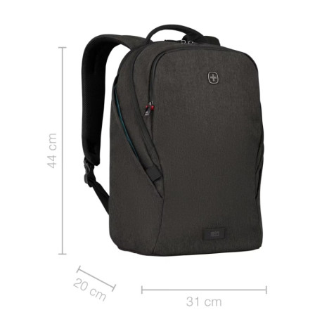 Wenger ruksak MX Light za prijenosnike do 16", 21 L, crni