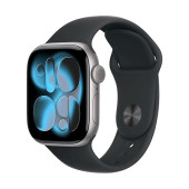 Watch Apple Watch Series 11 (2025) GPS 42mm Space Grey Aluminium Case with Black Sport Band S/M - Black
