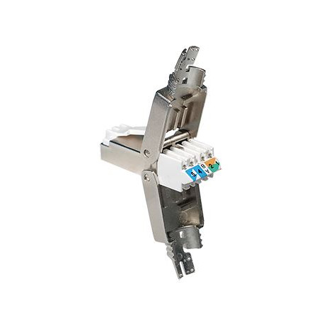 Transmedia Tool-less RJ 45 plug CAT 6A solid metal