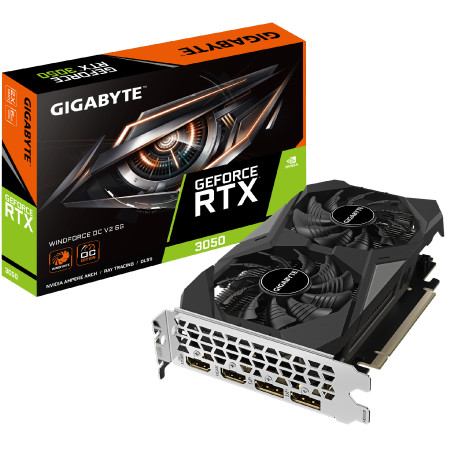 Gigabyte GeForce RTX 3050 Windforce OC 6GB GDDR6/96-bit, PCIe 4.0, 2xHDMI/2xDP